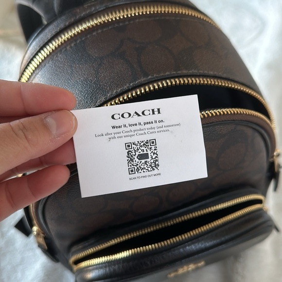 COACH Mini Court Backpack in Signature Canvas - Picture 8 of 13